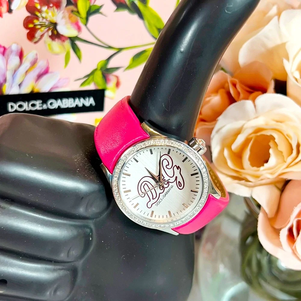 Dolce & Gabbana Fuchsia & Crystal Watch